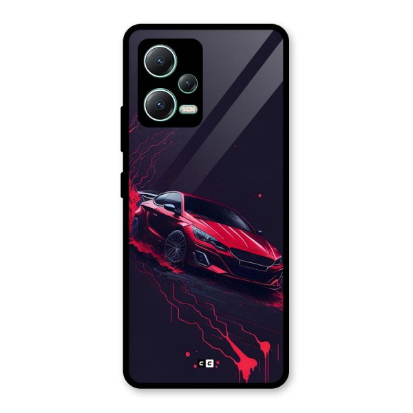 Stunning Car Glass Back Case for Redmi Note 12 5G