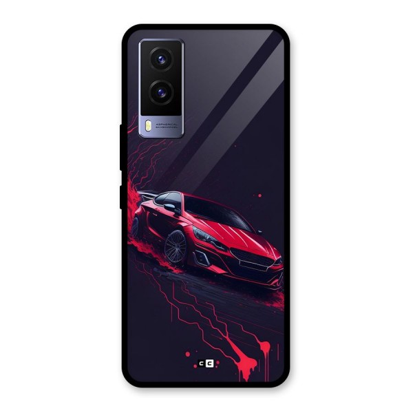 Stunning Car Glass Back Case for Vivo V21e 5G