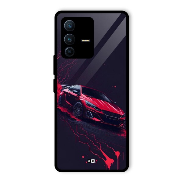 Stunning Car Glass Back Case for Vivo V23 Pro