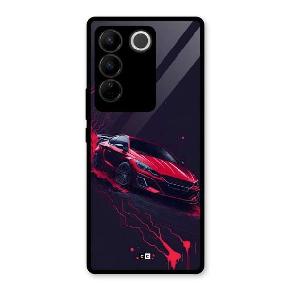 Stunning Car Glass Back Case for Vivo V27 Pro