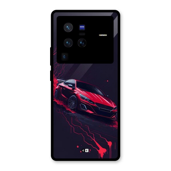 Stunning Car Glass Back Case for Vivo X80 Pro