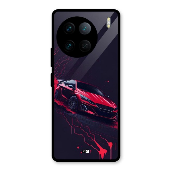 Stunning Car Glass Back Case for Vivo X90 Pro