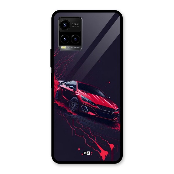 Stunning Car Glass Back Case for Vivo Y21A