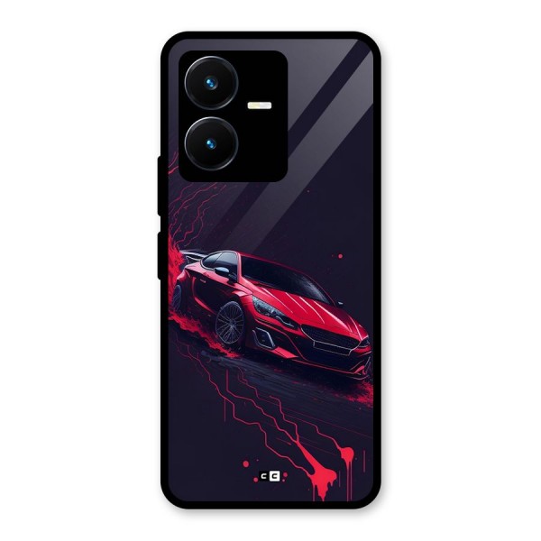 Stunning Car Glass Back Case for Vivo Y22