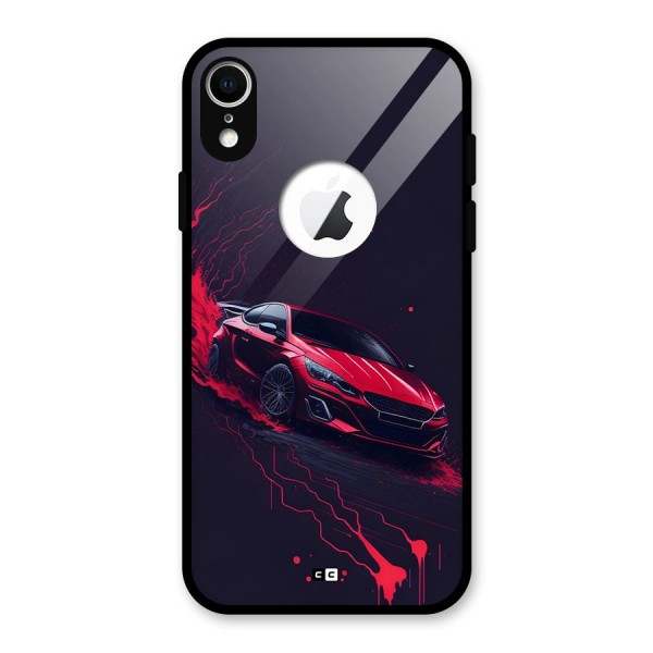 Stunning Car Glass Back Case for iPhone XR Logo Cut