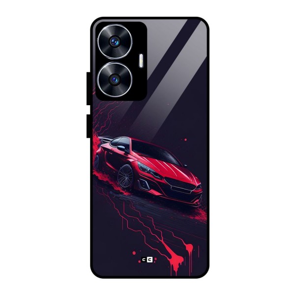 Stunning Car Glass Back Case for realme C55