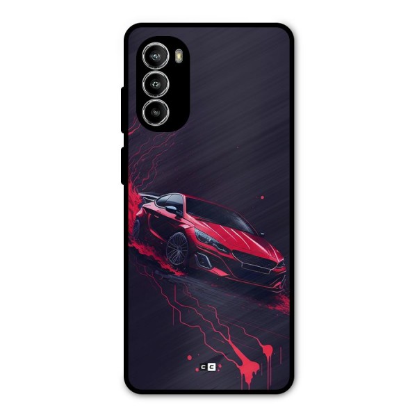 Stunning Car Metal Back Case for Moto G82