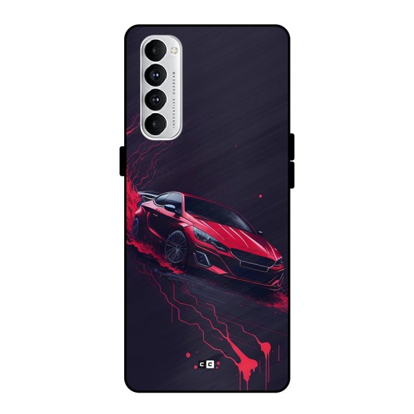 Stunning Car Metal Back Case for Oppo Reno4 Pro