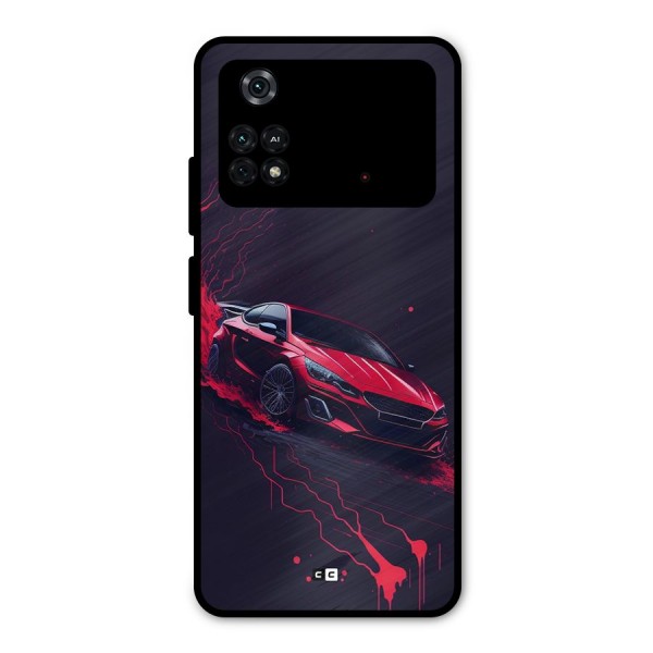 Stunning Car Metal Back Case for Poco M4 Pro 4G