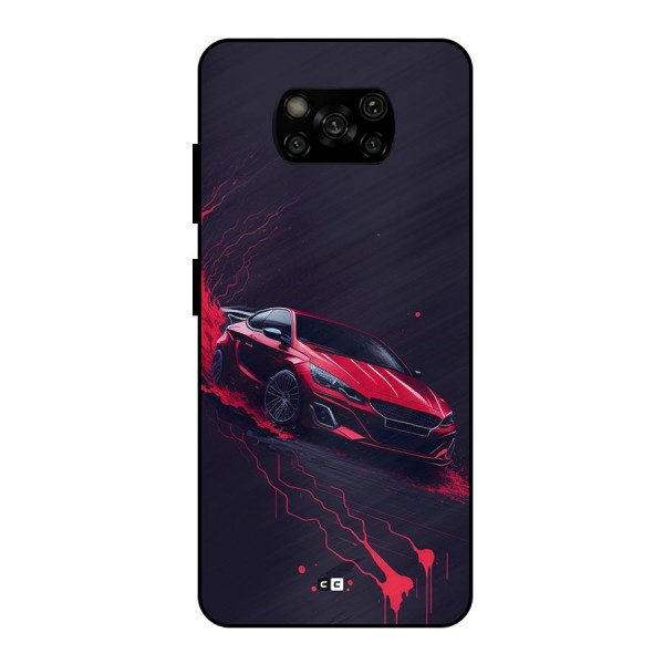 Stunning Car Metal Back Case for Poco X3