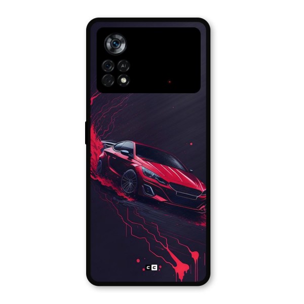 Stunning Car Metal Back Case for Poco X4 Pro 5G