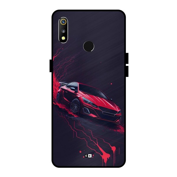 Stunning Car Metal Back Case for Realme 3