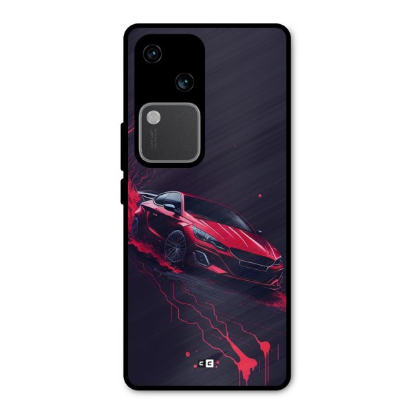 Stunning Car Metal Back Case for Vivo V30 Pro