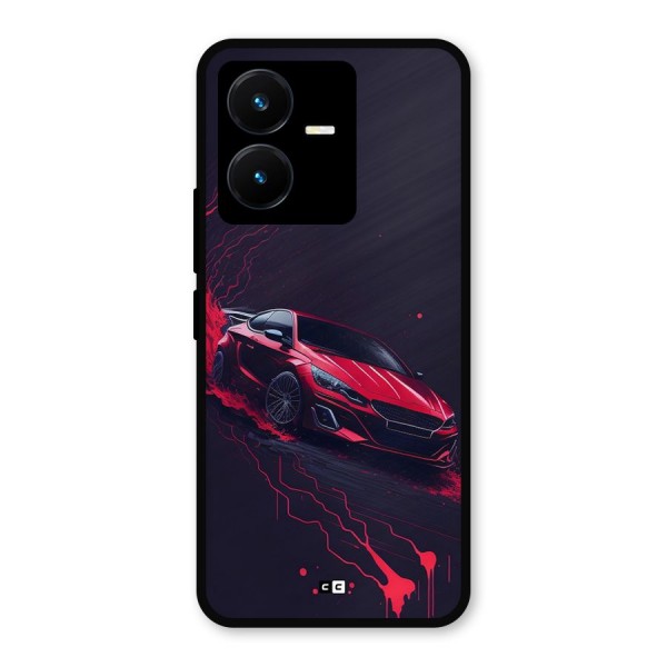 Stunning Car Metal Back Case for Vivo Y22s