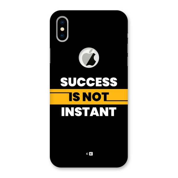 Success Not Instant Back Case for iPhone XS Logo Cut