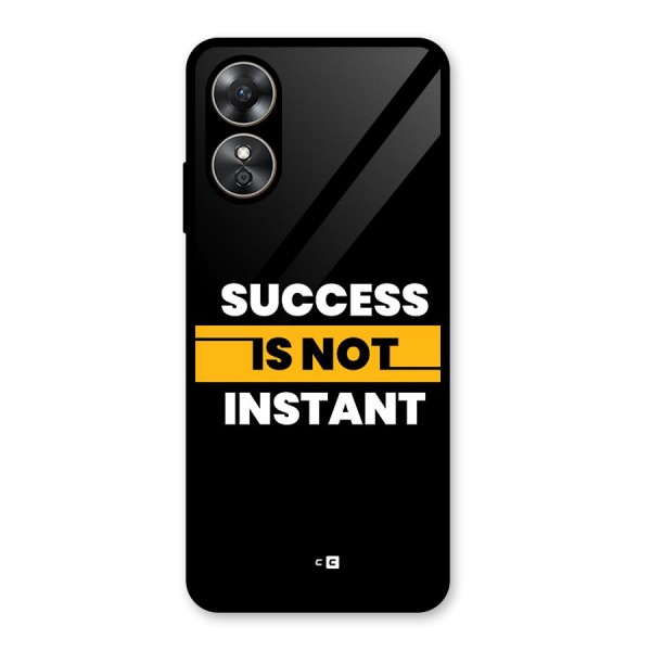 Success Not Instant Glass Back Case for Oppo A17