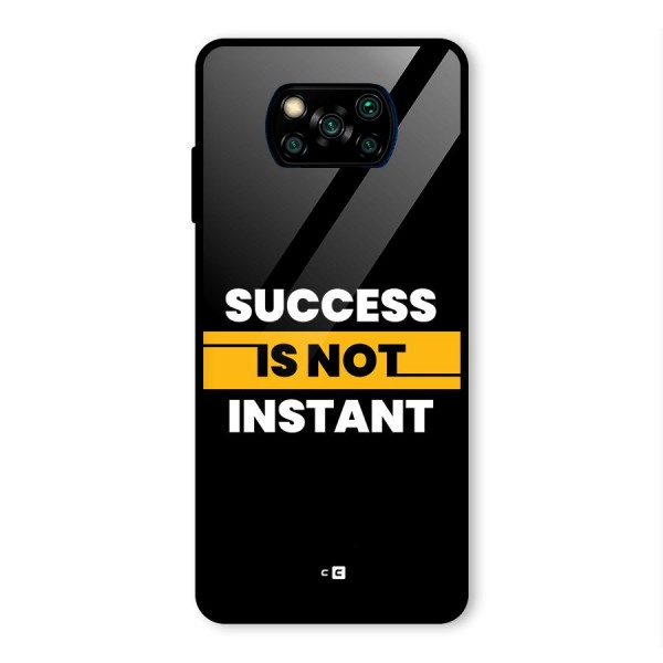 Success Not Instant Glass Back Case for Poco X3 Pro