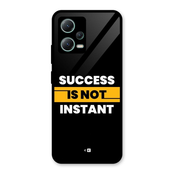 Success Not Instant Glass Back Case for Poco X5