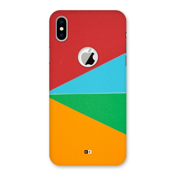 Summer Abstract Back Case for iPhone XS Logo Cut