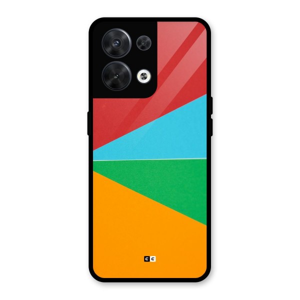 Summer Abstract Glass Back Case for Oppo Reno8 5G