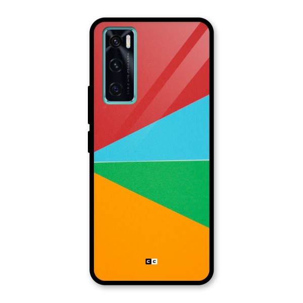 Summer Abstract Glass Back Case for Vivo V20 SE