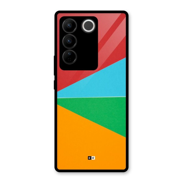 Summer Abstract Glass Back Case for Vivo V27 Pro