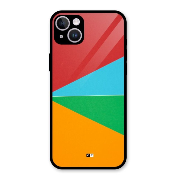 Summer Abstract Glass Back Case for iPhone 14 Plus