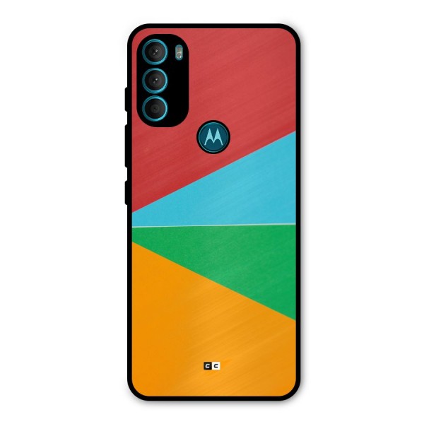 Summer Abstract Metal Back Case for Moto G71 5G