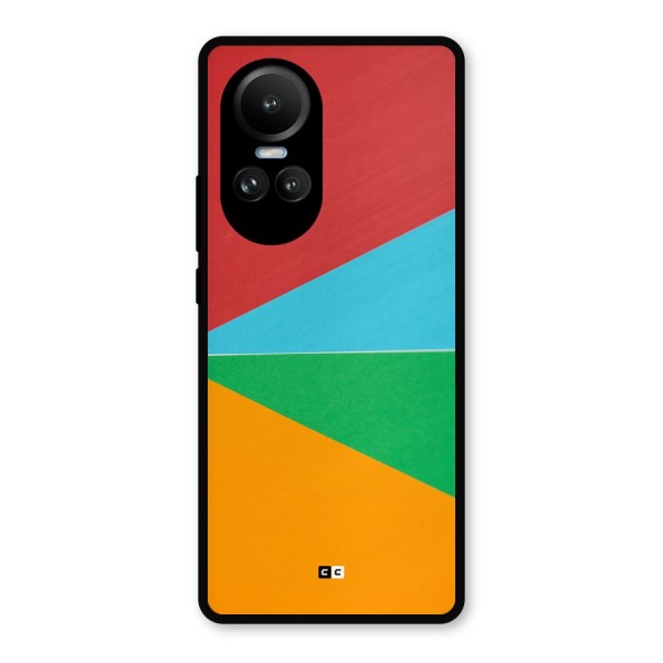 Summer Abstract Metal Back Case for Oppo Reno10 Pro