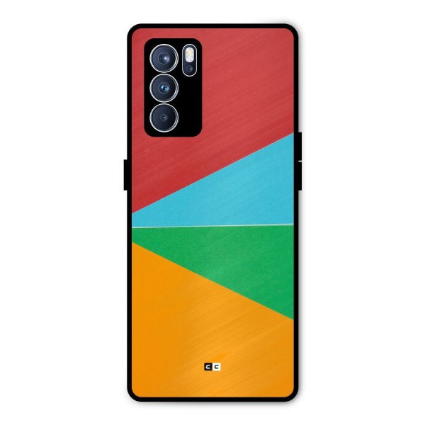 Summer Abstract Metal Back Case for Oppo Reno6 Pro 5G