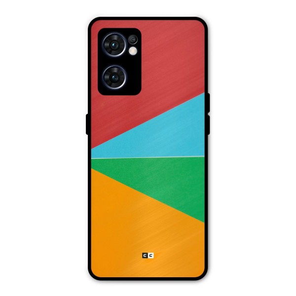 Summer Abstract Metal Back Case for Oppo Reno7 5G