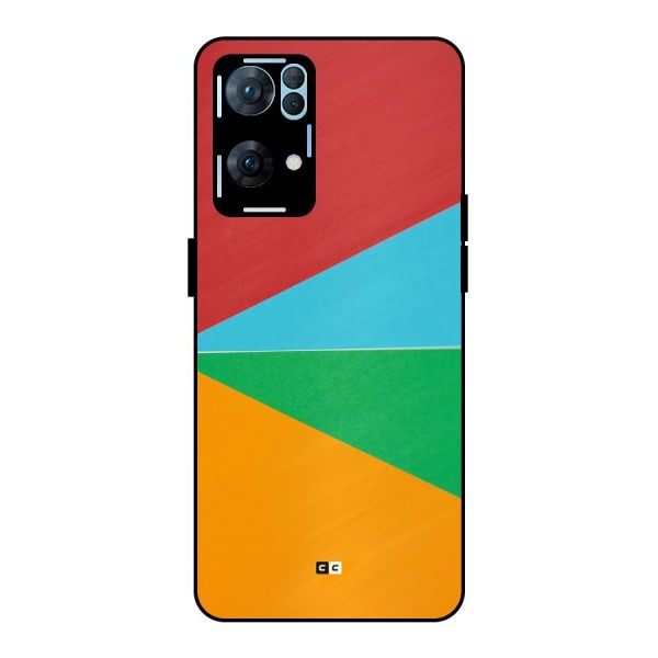 Summer Abstract Metal Back Case for Oppo Reno7 Pro 5G