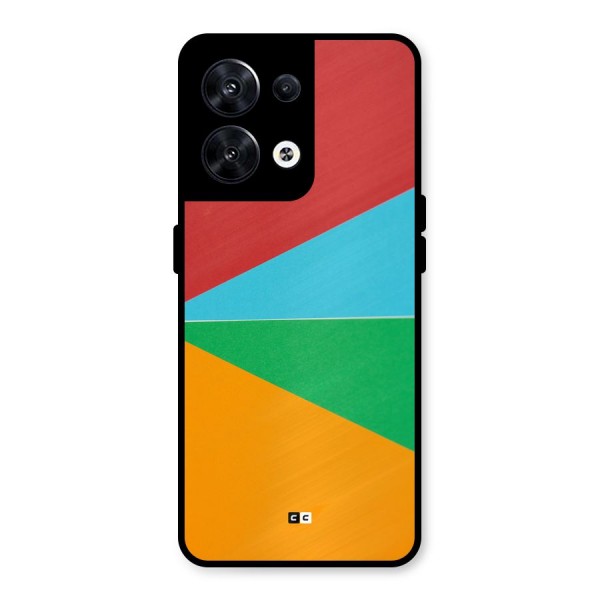 Summer Abstract Metal Back Case for Oppo Reno8 5G