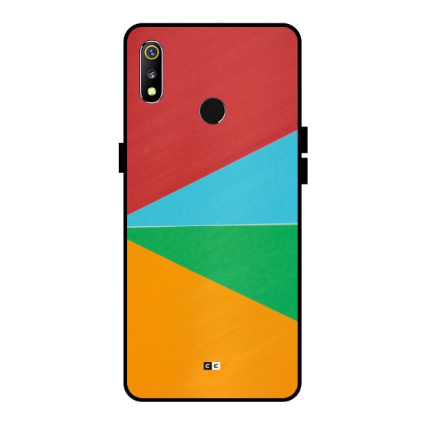 Summer Abstract Metal Back Case for Realme 3i