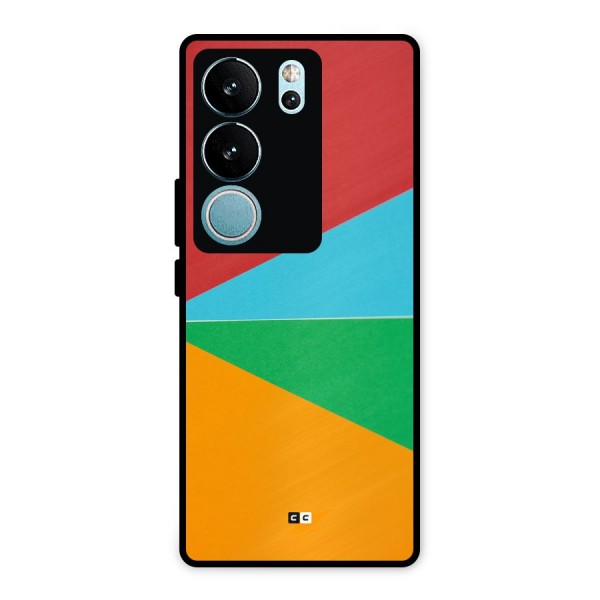 Summer Abstract Metal Back Case for Vivo V29 Pro