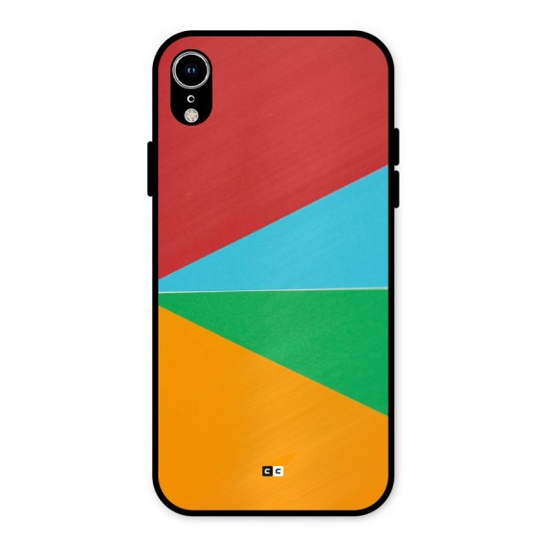 Summer Abstract Metal Back Case for iPhone XR