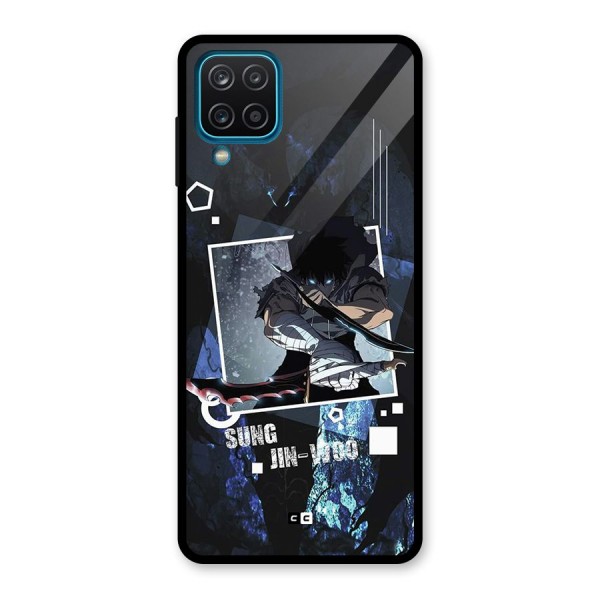 Sung Jinwoo In Battle Glass Back Case for Galaxy A12