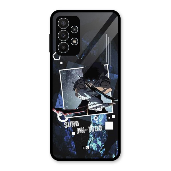 Sung Jinwoo In Battle Glass Back Case for Galaxy A23