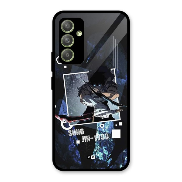 Sung Jinwoo In Battle Glass Back Case for Galaxy A54