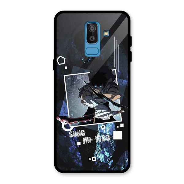 Sung Jinwoo In Battle Glass Back Case for Galaxy J8