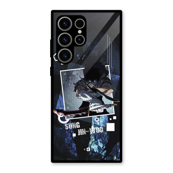 Sung Jinwoo In Battle Glass Back Case for Galaxy S23 Ultra