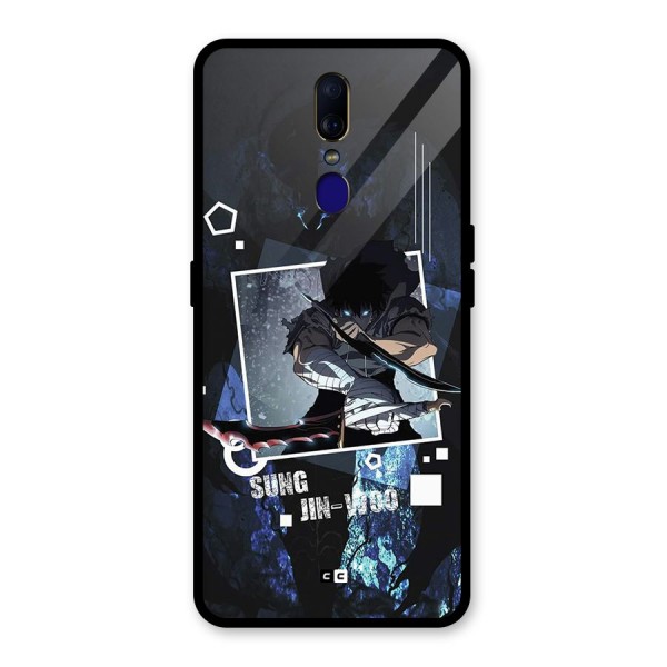 Sung Jinwoo In Battle Glass Back Case for Oppo F11