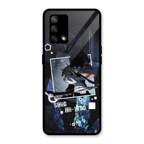 Sung Jinwoo In Battle Glass Back Case for Oppo F19