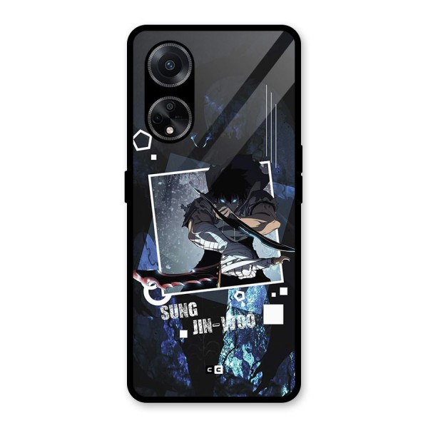 Sung Jinwoo In Battle Glass Back Case for Oppo F23