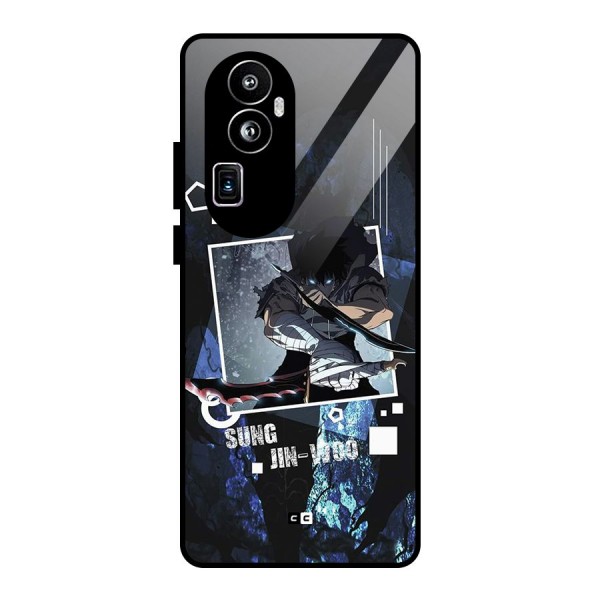 Sung Jinwoo In Battle Glass Back Case for Oppo Reno10 Pro Plus