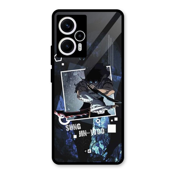 Sung Jinwoo In Battle Glass Back Case for Poco F5