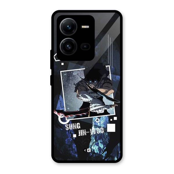 Sung Jinwoo In Battle Glass Back Case for Vivo V25