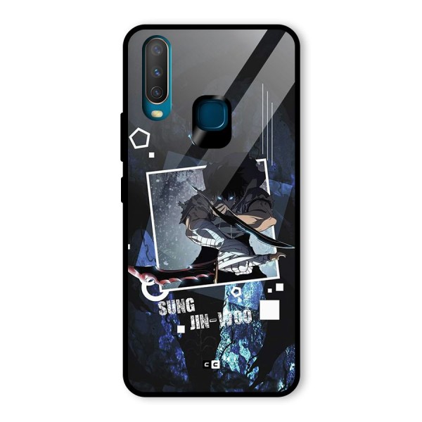 Sung Jinwoo In Battle Glass Back Case for Vivo Y12