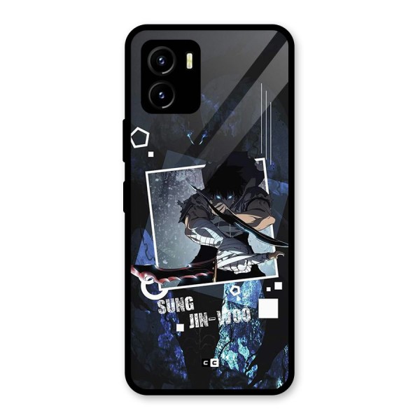 Sung Jinwoo In Battle Glass Back Case for Vivo Y15s