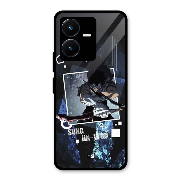 Sung Jinwoo In Battle Glass Back Case for Vivo Y22